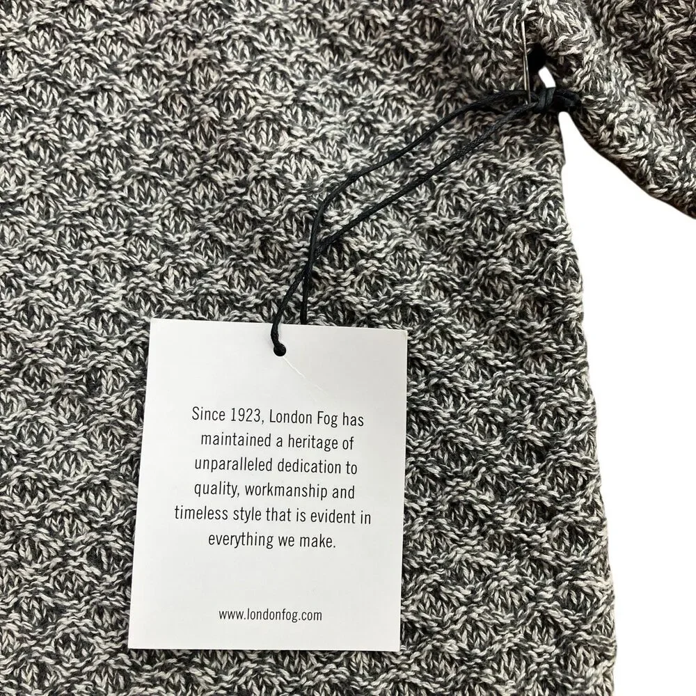 London Fog Gray‎ Ombre Sweater Mens XL Clean Minimalist Cozy Spring Knit